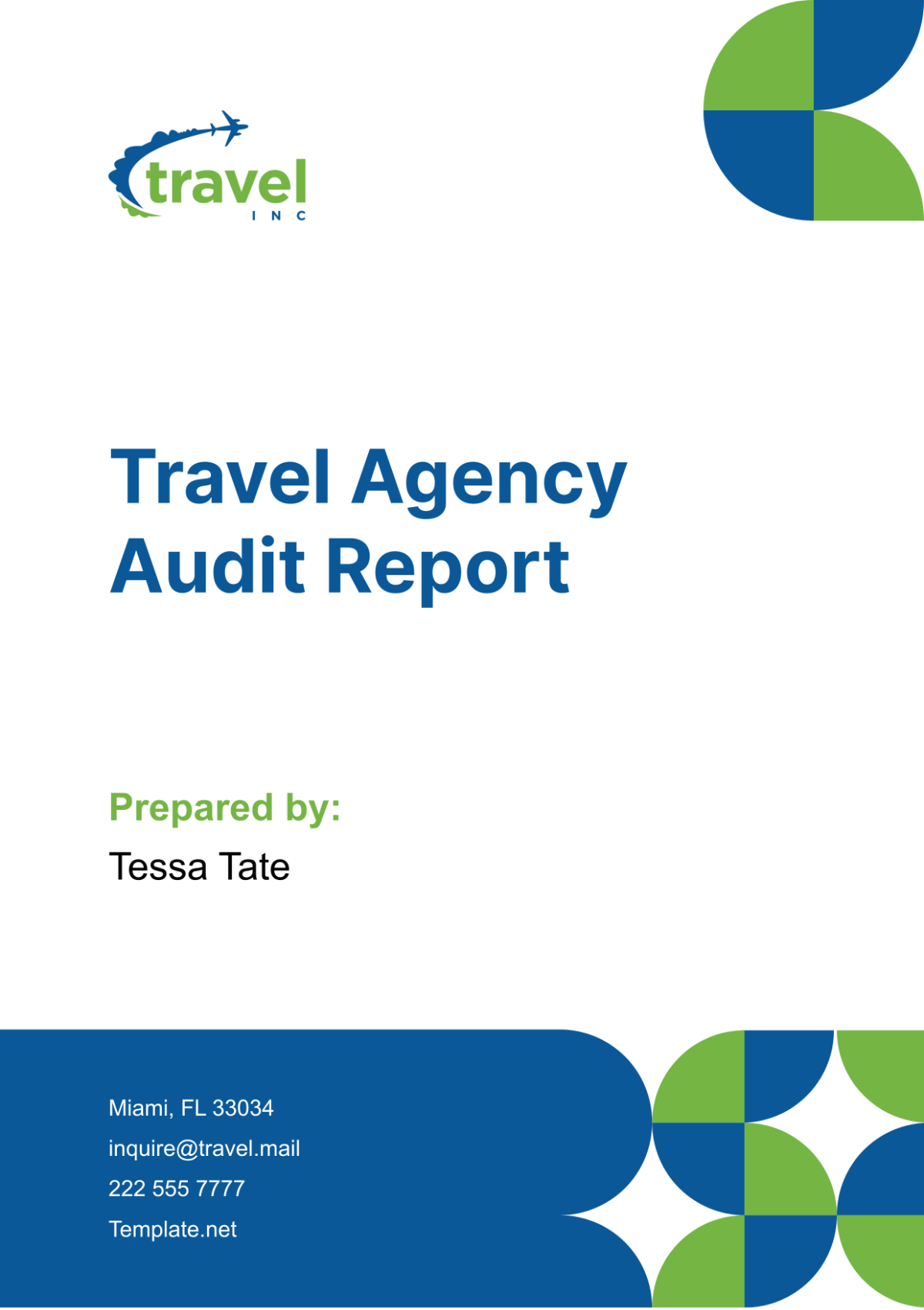 Travel Agency Audit Report Template