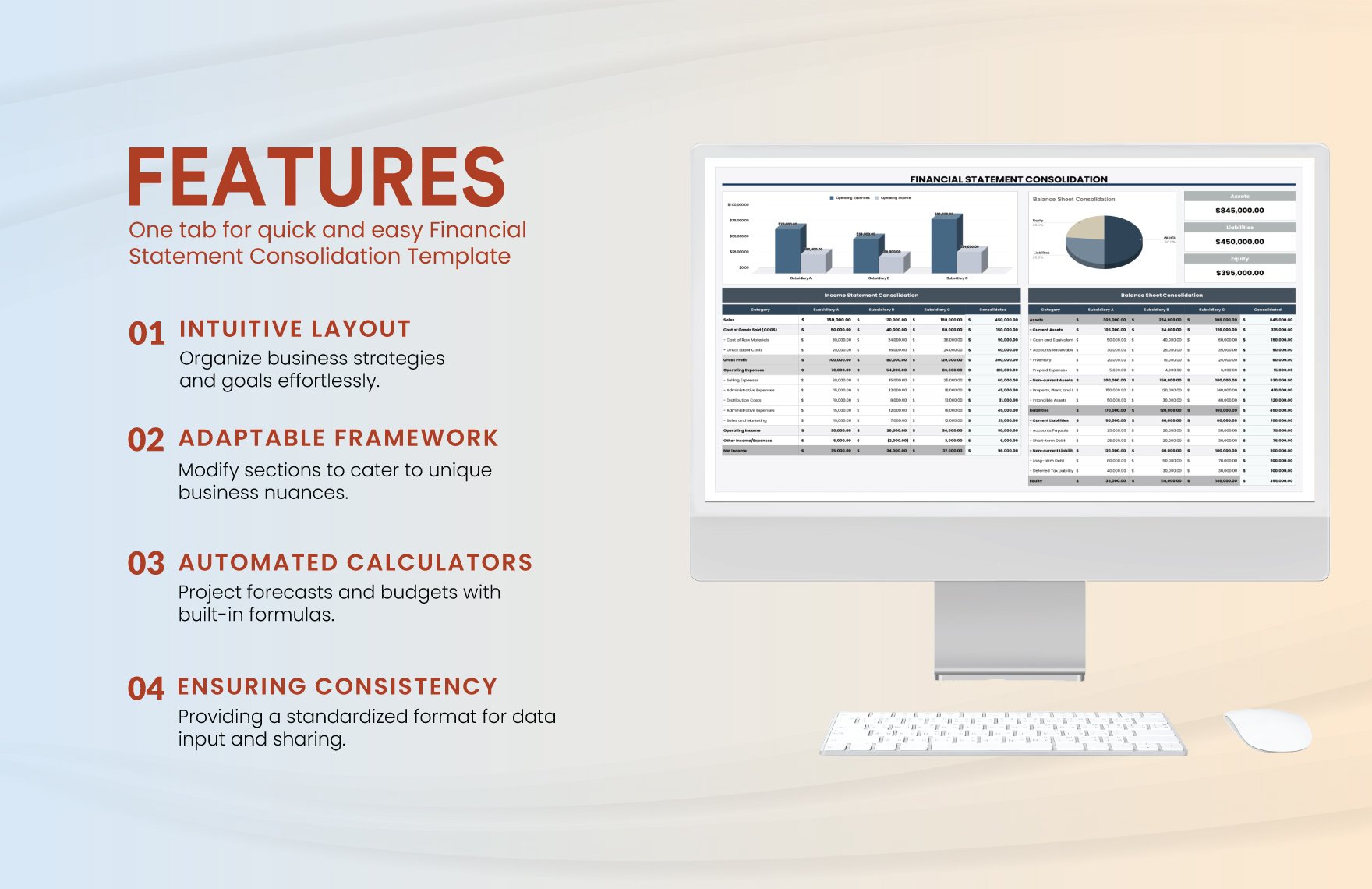 Financial Statement Consolidation Template