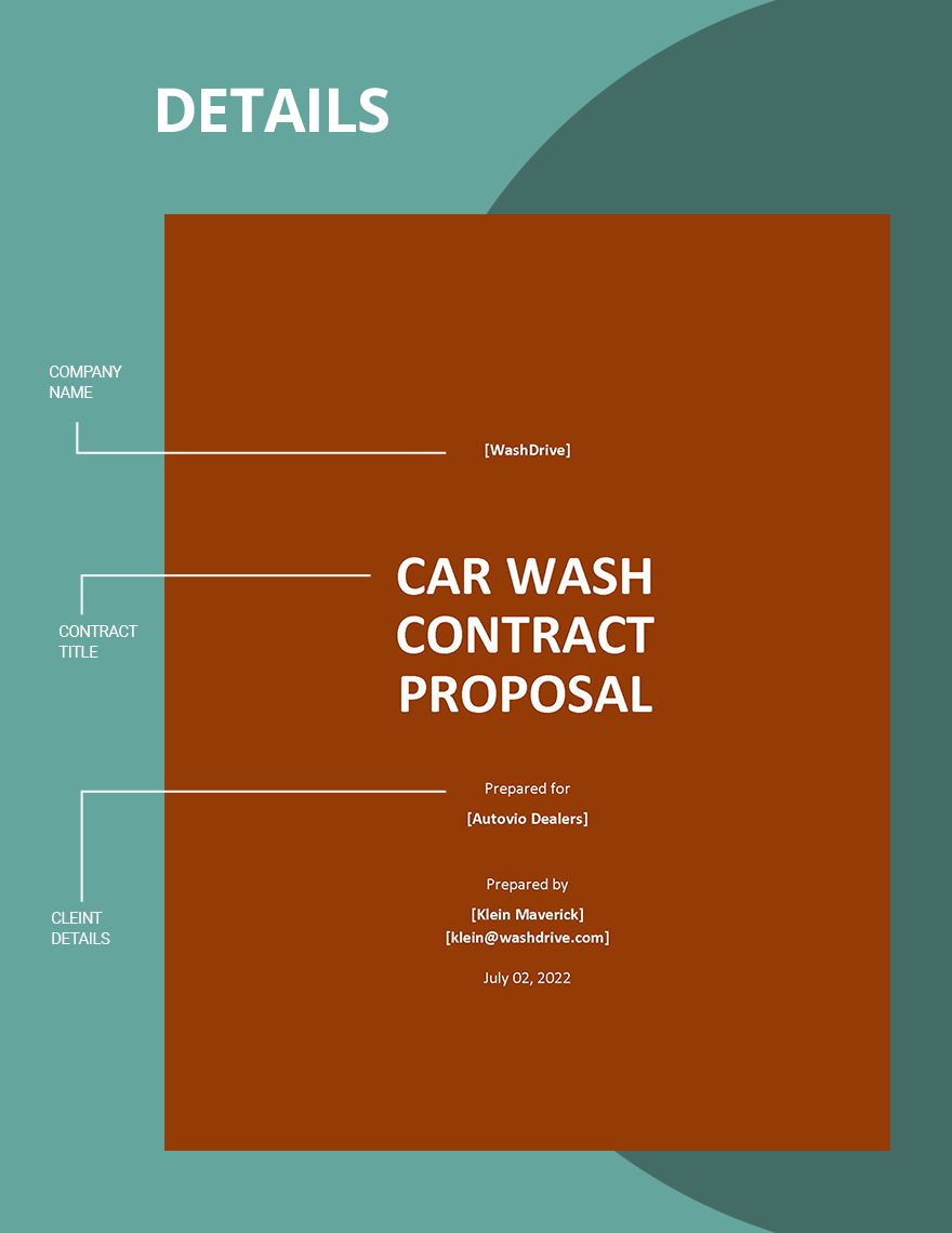 Car Wash Contract Proposal Template