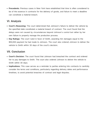 Free Analysis and Conclusion Case Brief Template to Edit Online