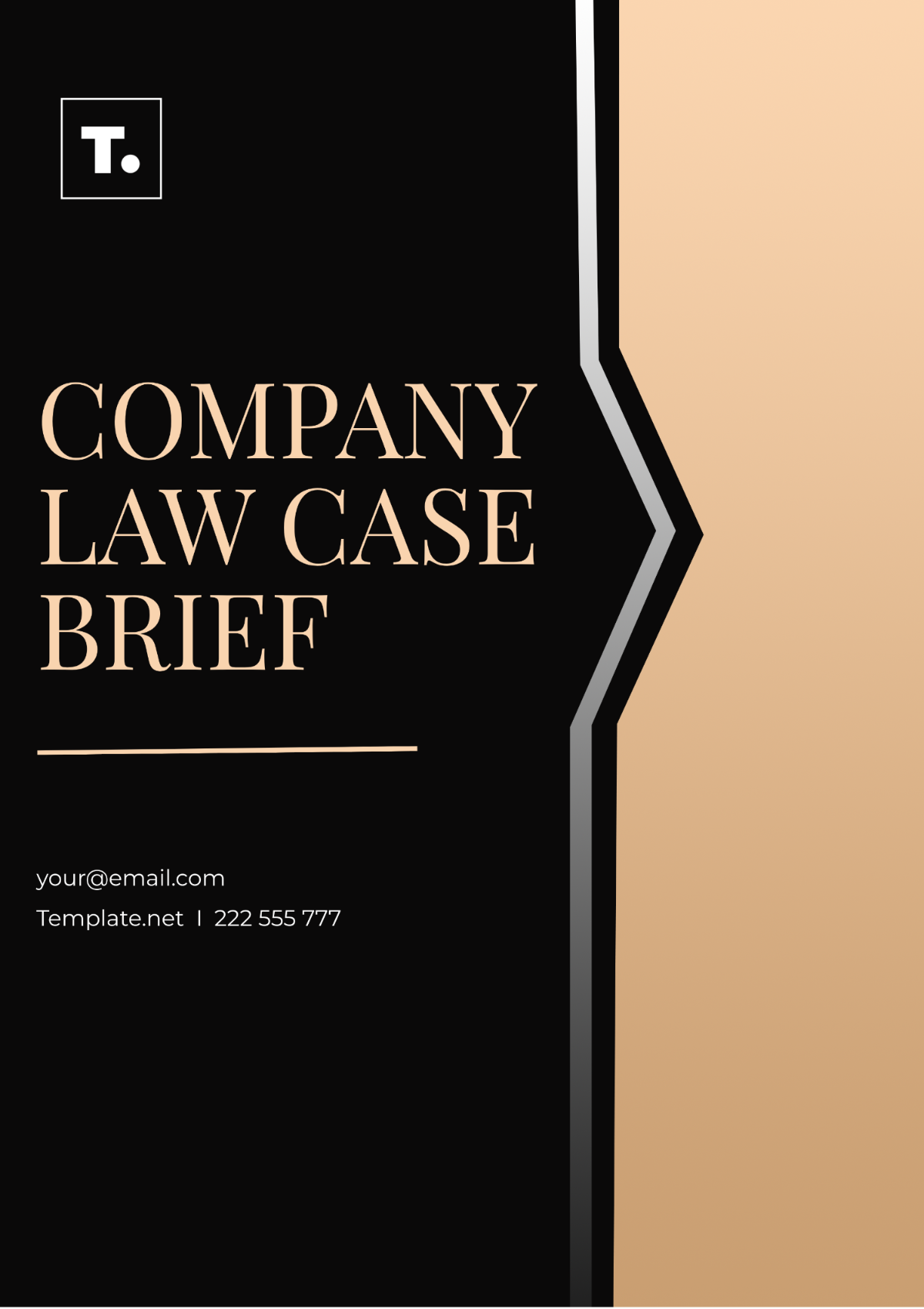 Free Company Law Case Brief Template