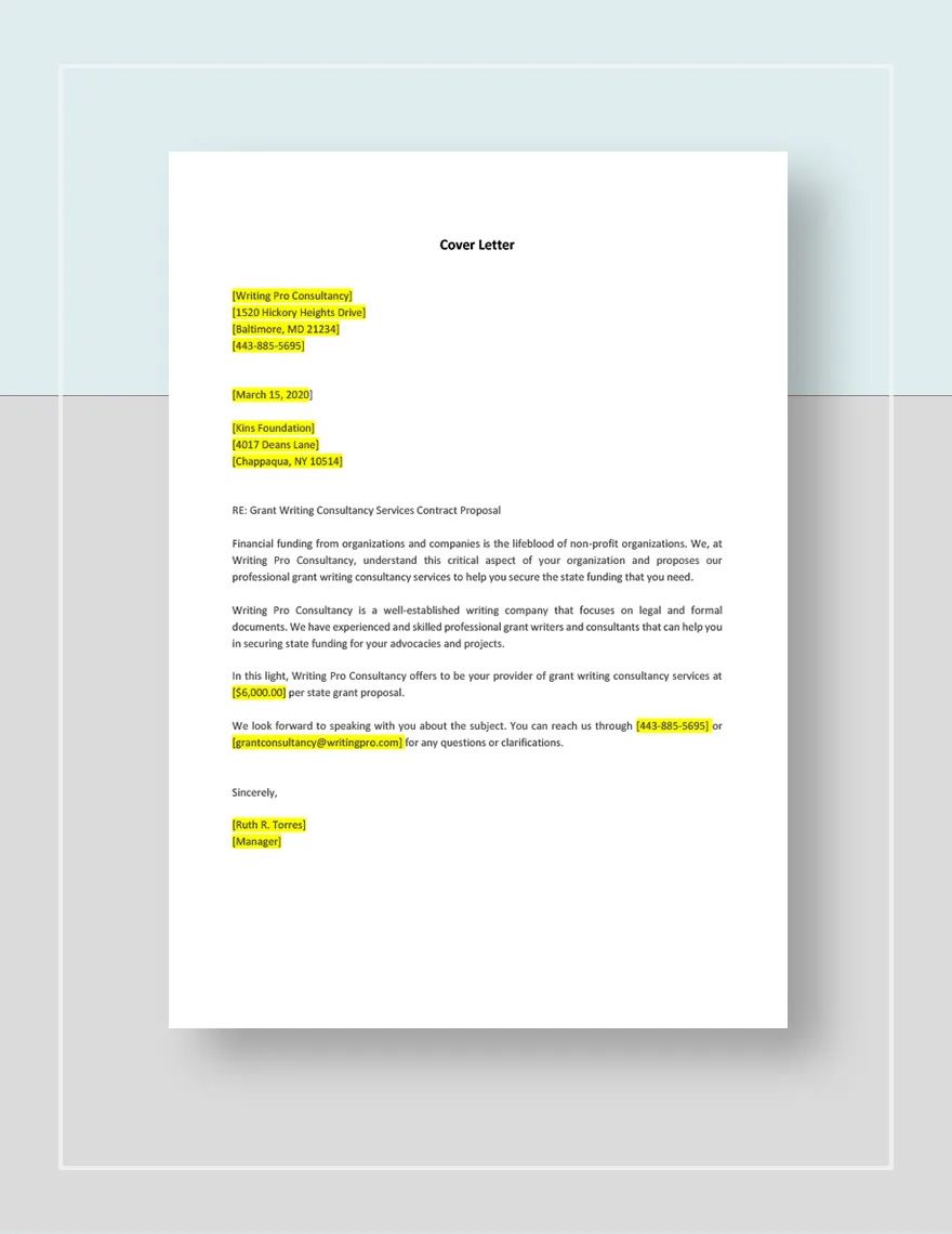 Service Contract Proposal Template