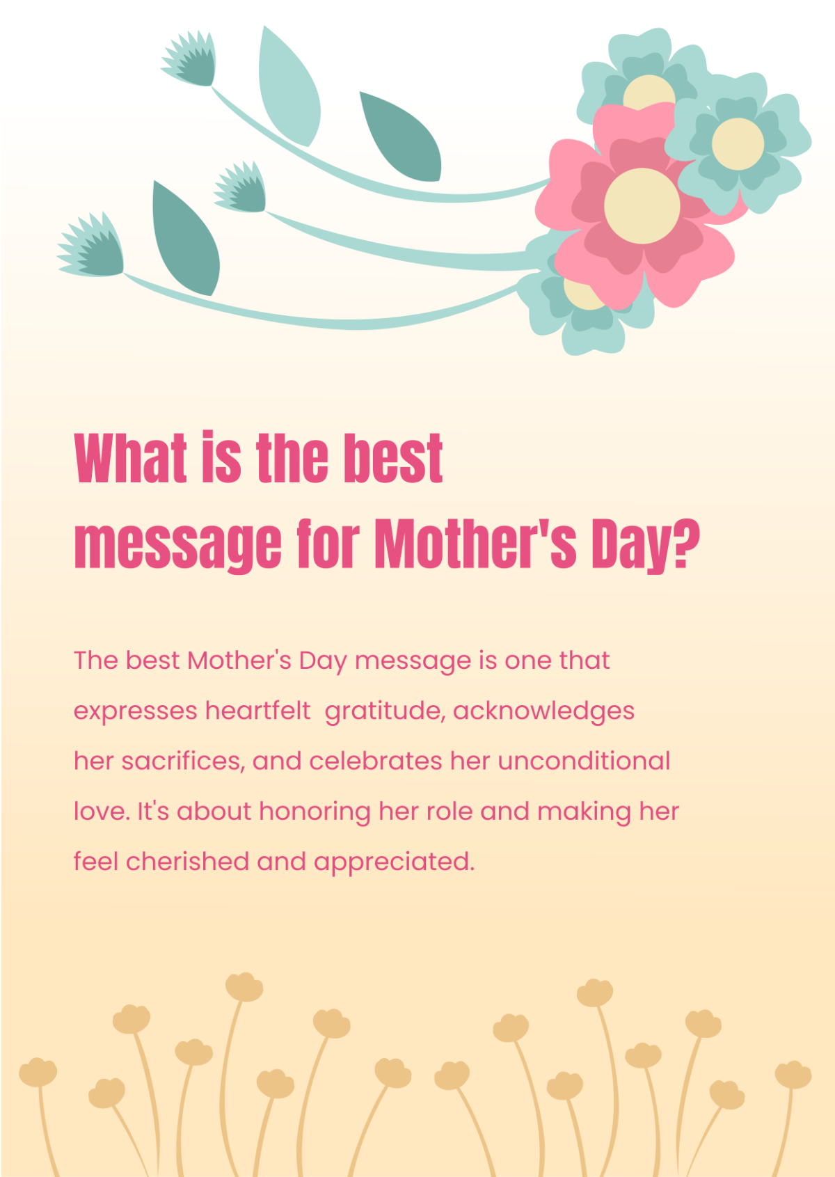 What is the best message for Mother's Day? Template