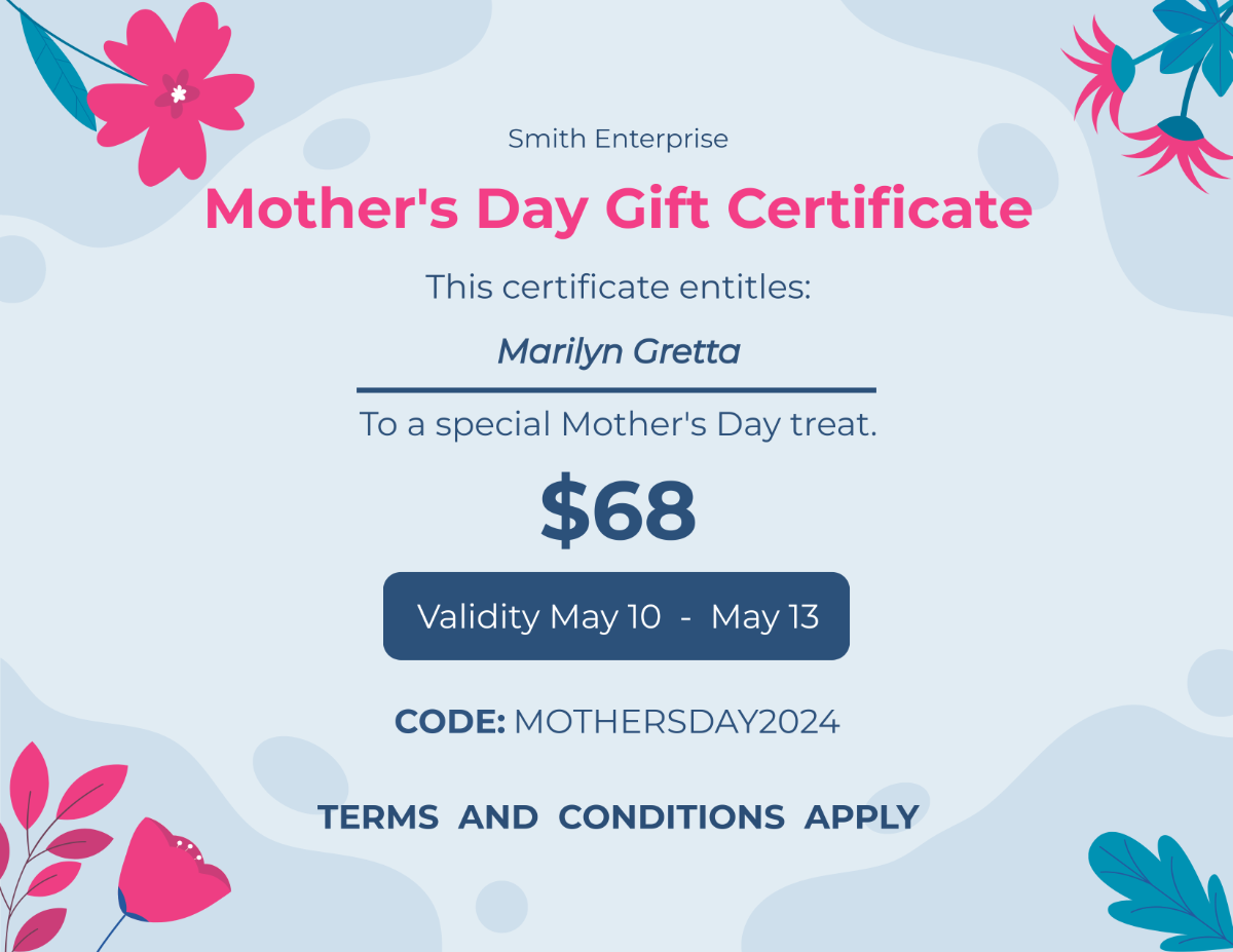 Mother's Day Certificate Template - Edit Online & Download