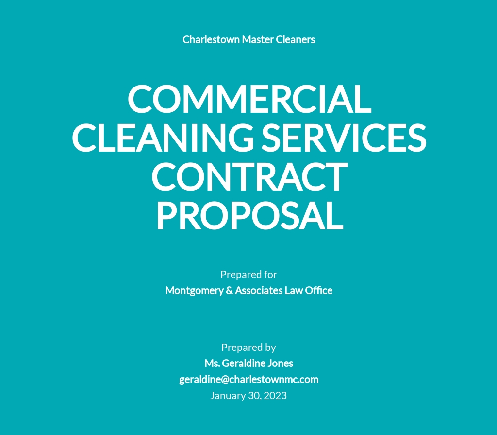 FREE Cleaning Services Contract Templates in PDF Template net