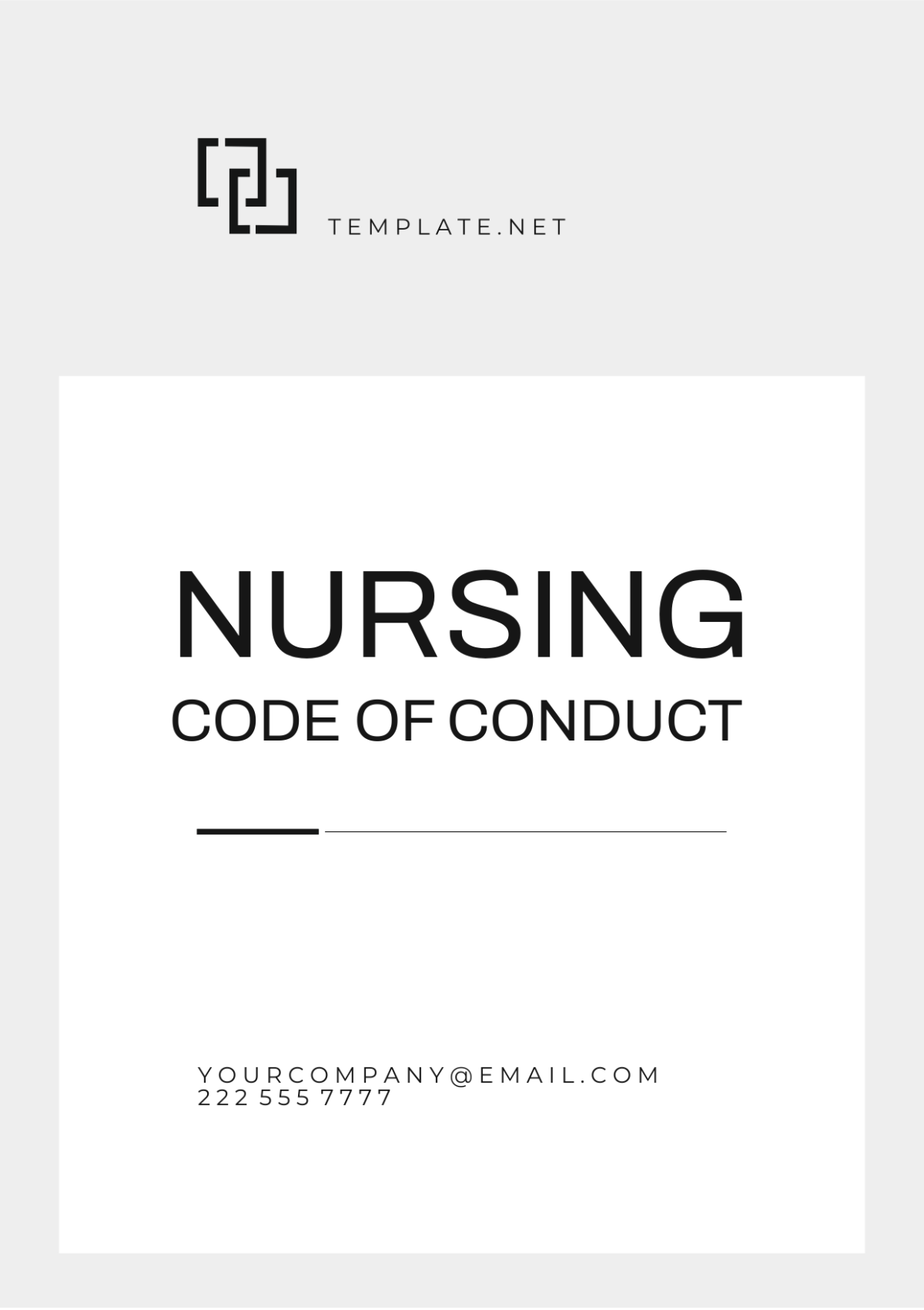 Nursing Code of Conduct Template