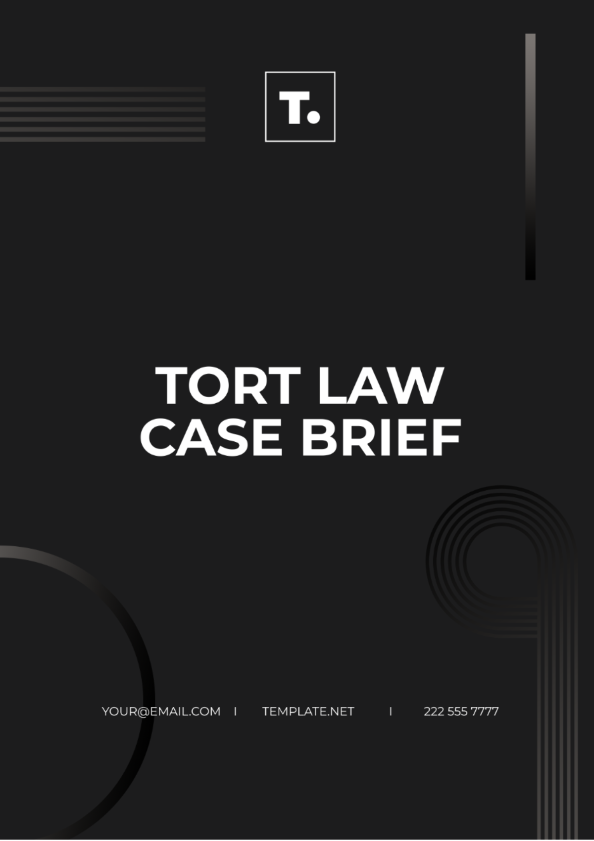 Free Tort Law Case Brief Template