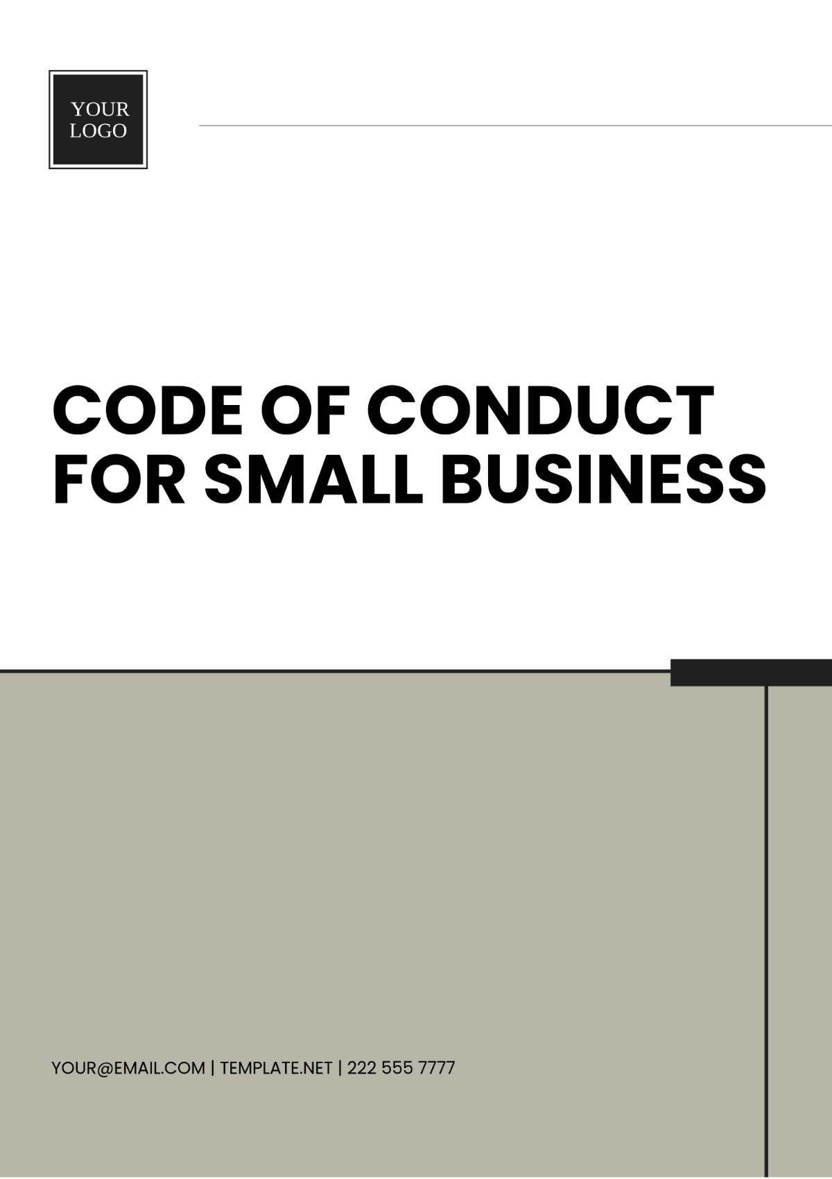 Code of Conduct for Small Business Template