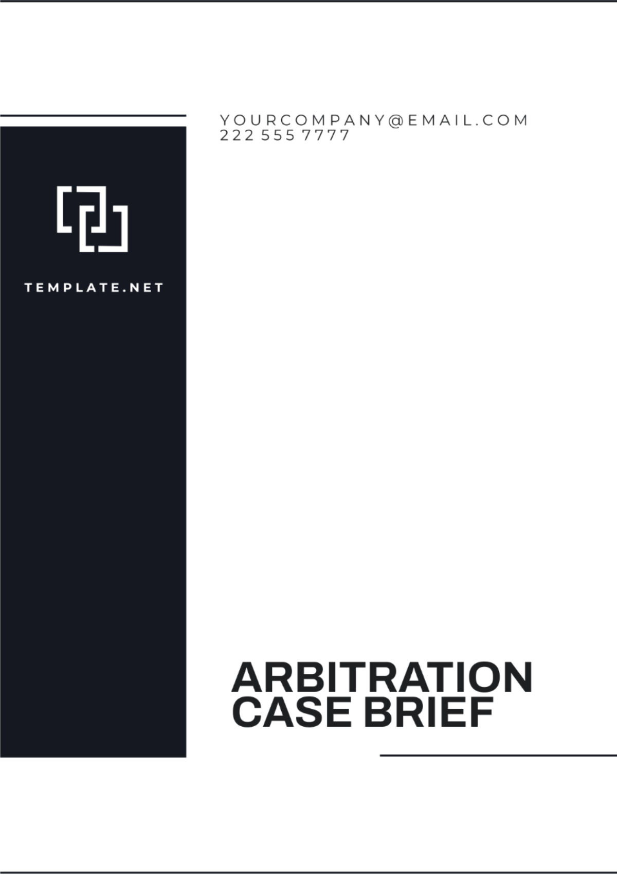 Free Arbitration Case Brief Template