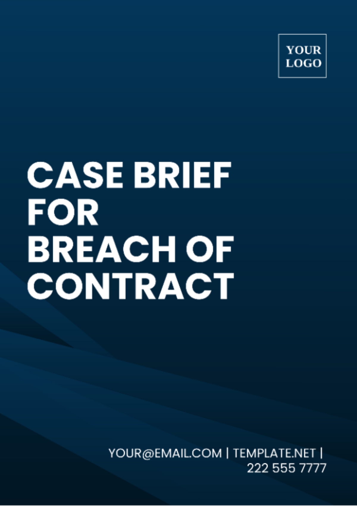 Free Case Brief for Breach of Contract Template