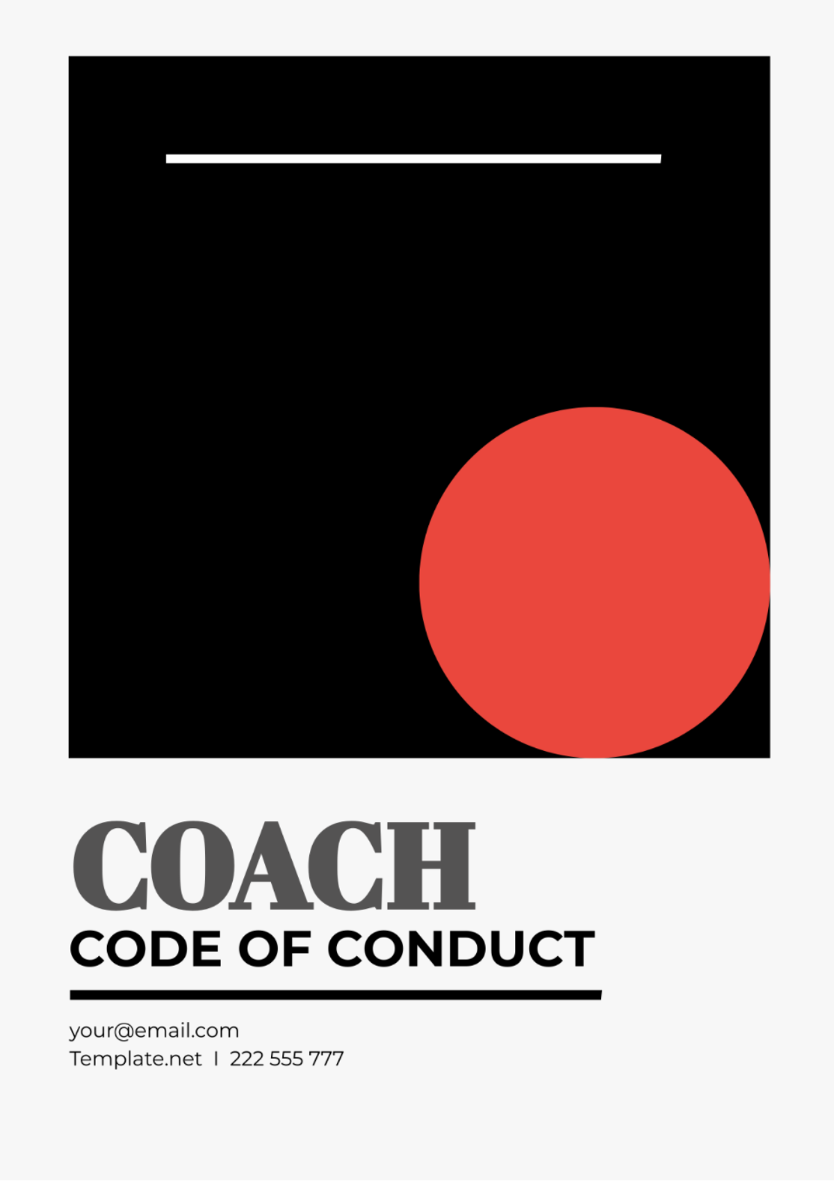 Coach Code of Conduct Template