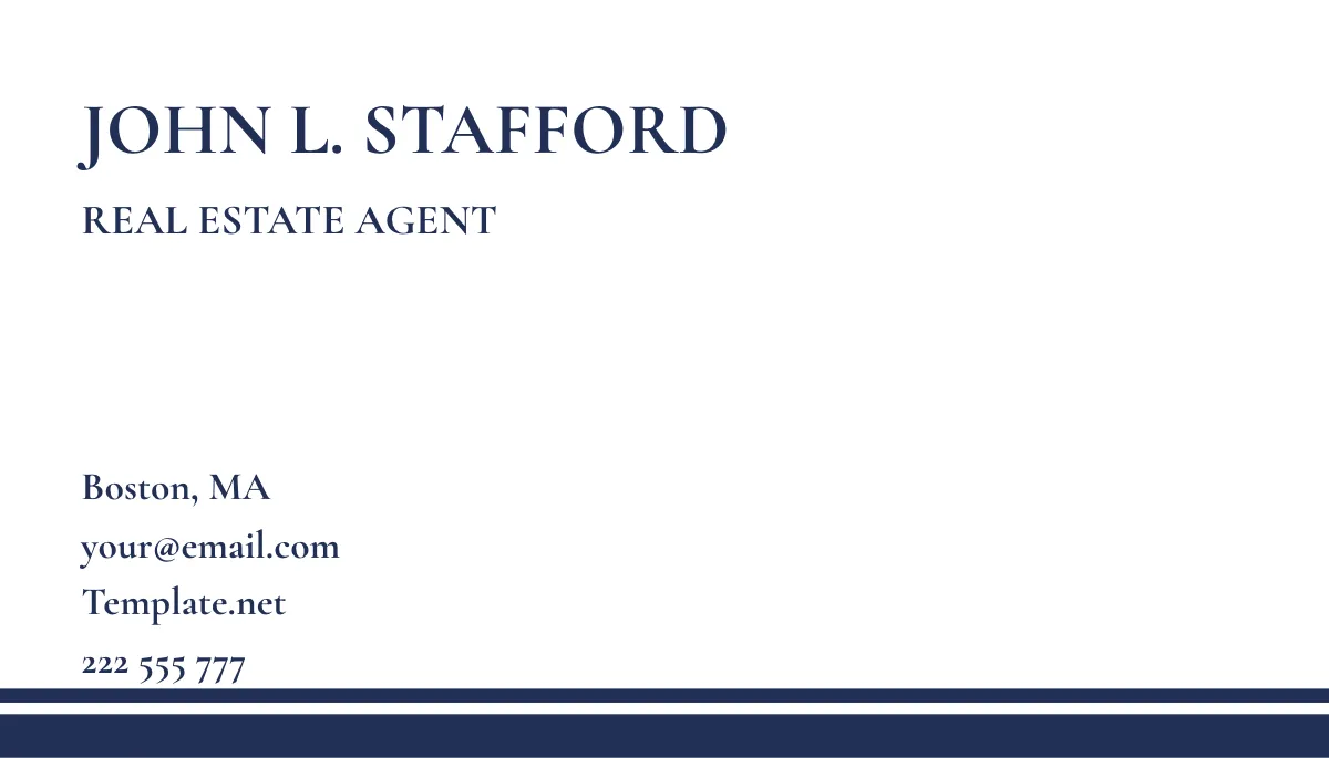 Free Simple Business Card Template to Edit Online