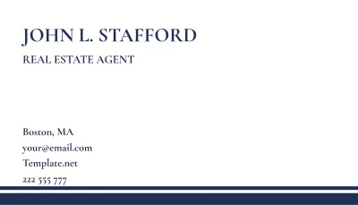 Free Simple Business Card Template to Edit Online