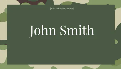 Free Military Business Card Template to Edit Online