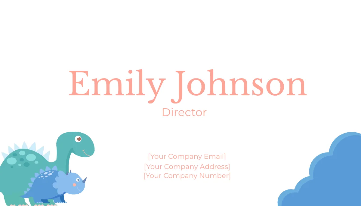 Free Childcare Business Card Template to Edit Online