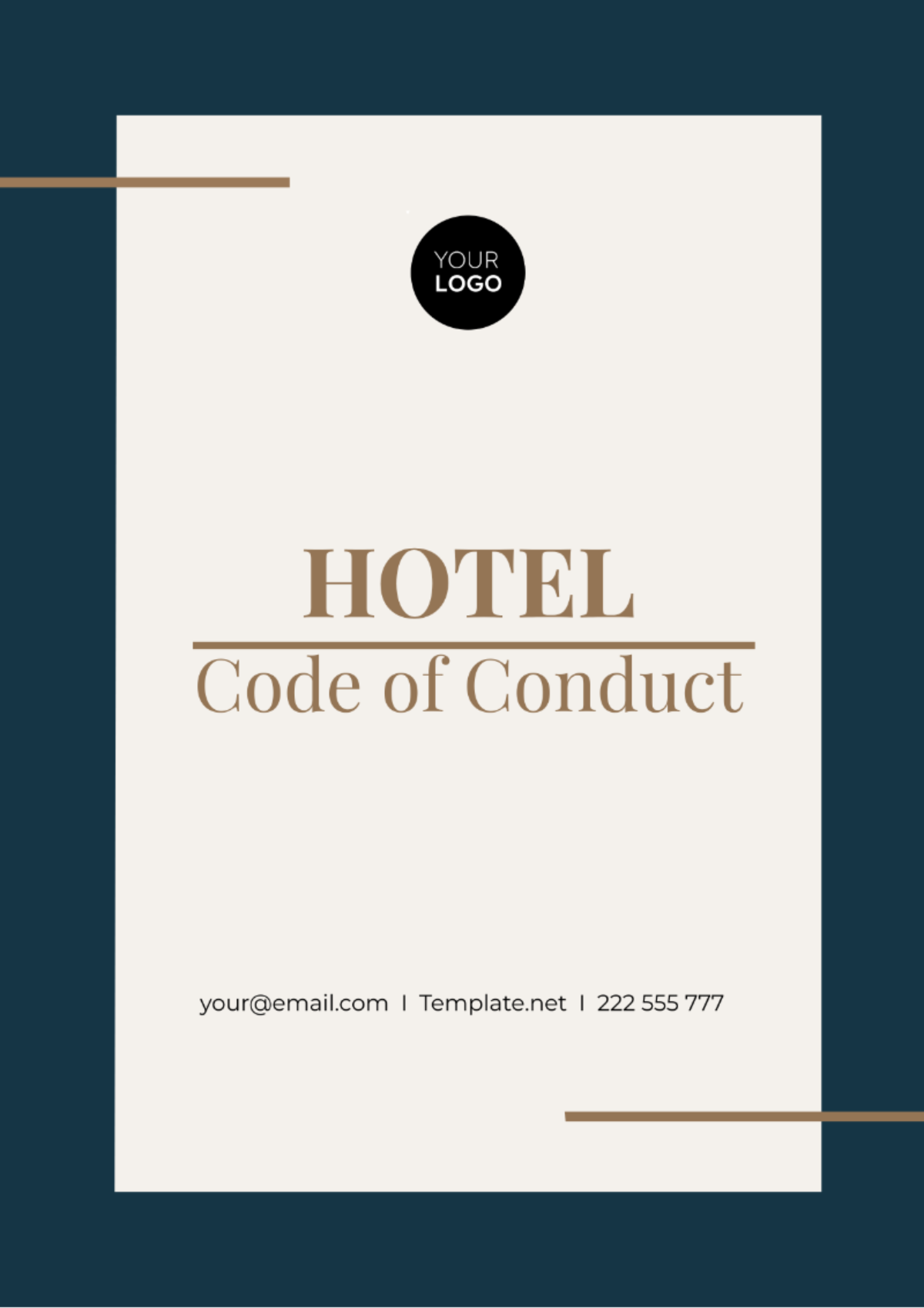 Hotel Code of Conduct Template