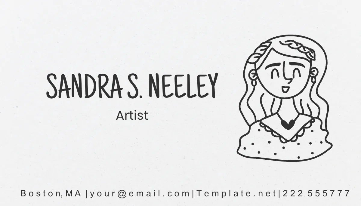 Free Artist Business Card Template to Edit Online