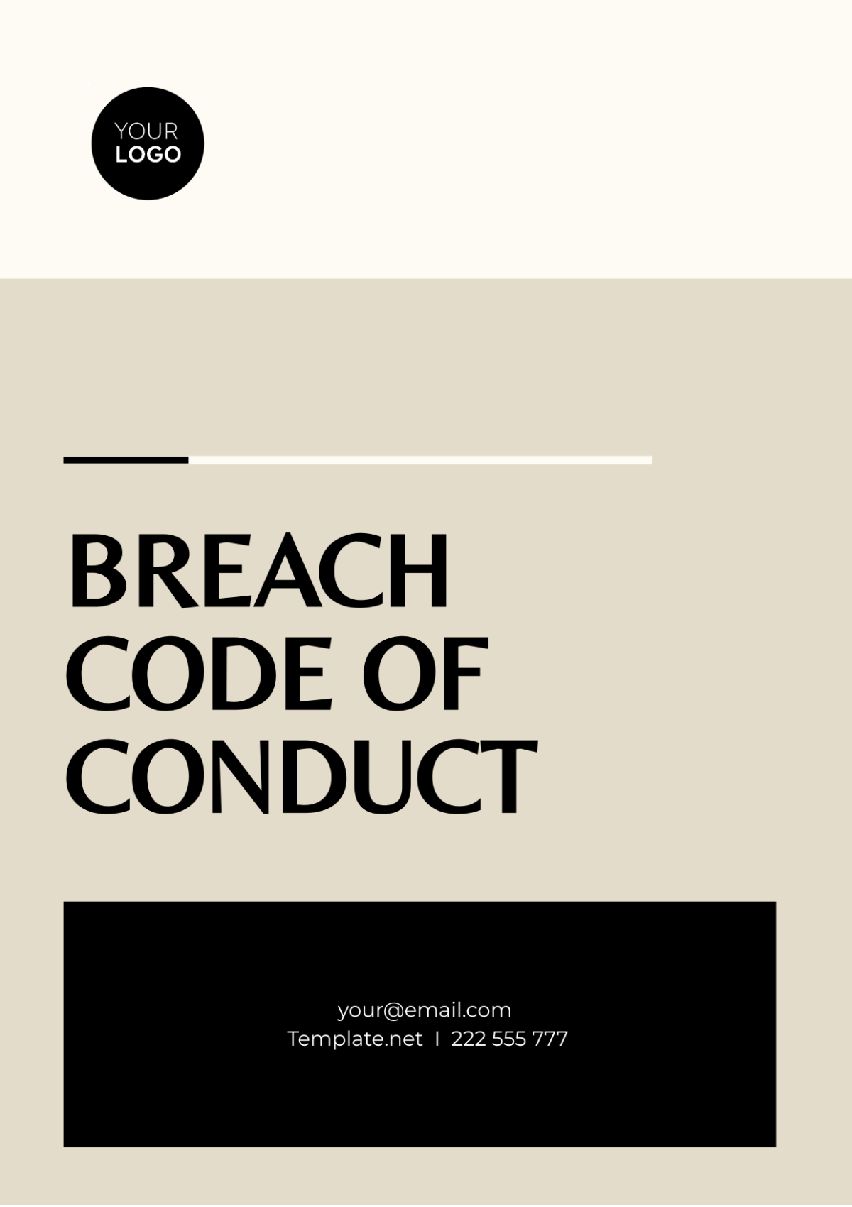 Breach Code of Conduct Template
