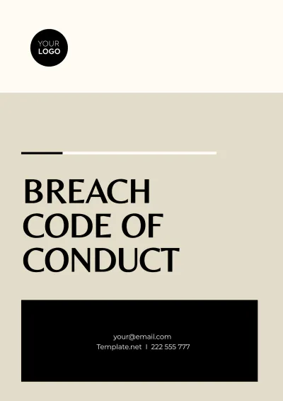 Free Breach Code of Conduct Template to Edit Online