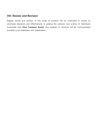 Free Breach Code of Conduct Template to Edit Online