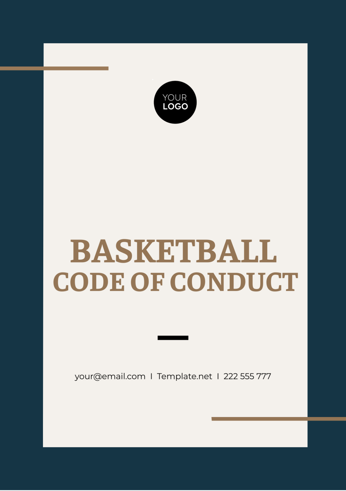Basketball Code of Conduct Template