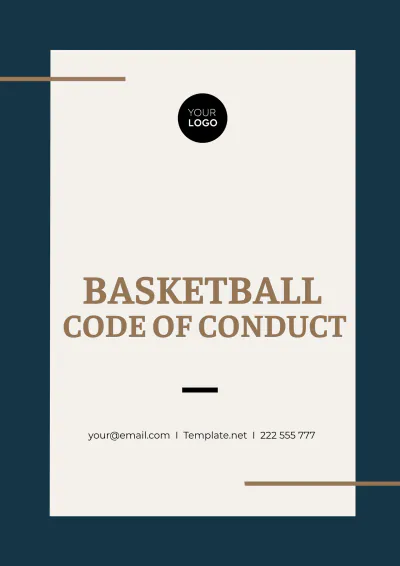 Free Basketball Code of Conduct Template to Edit Online