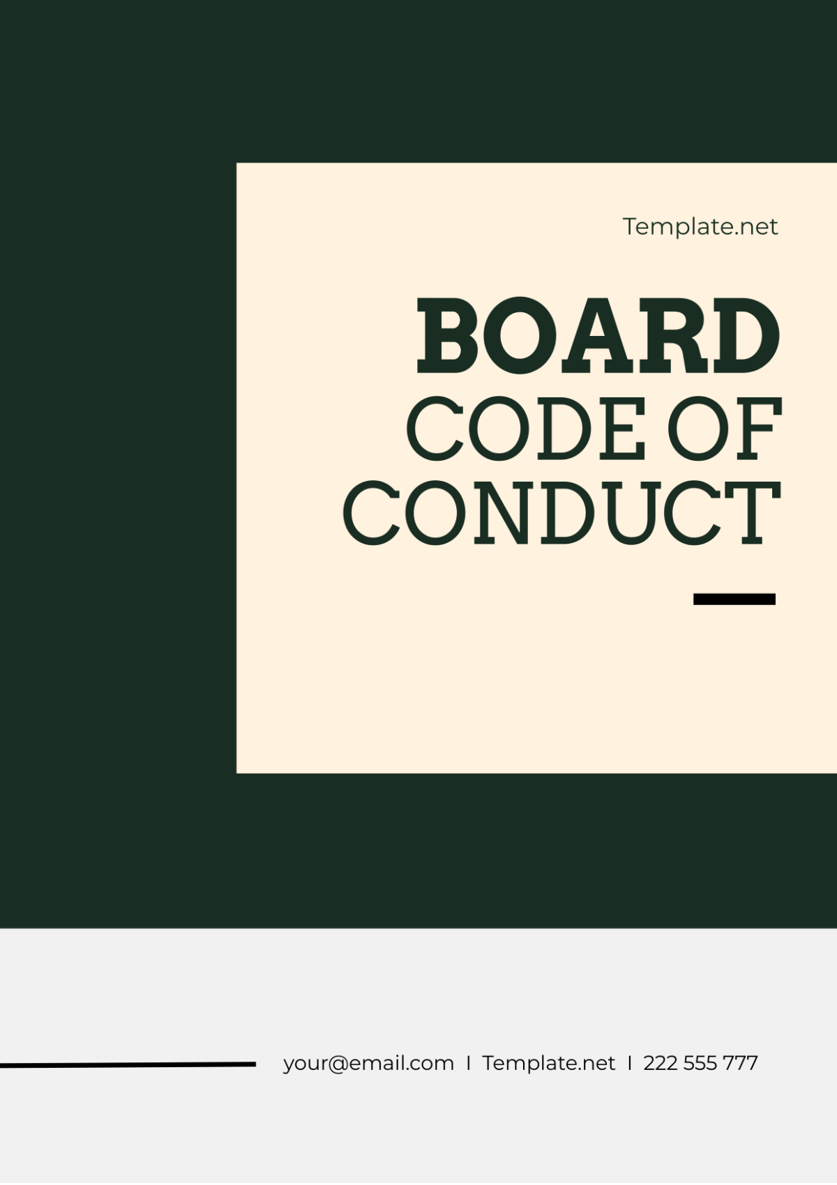 Board Code of Conduct Template