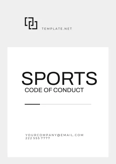 Free Sports Code of Conduct Template to Edit Online