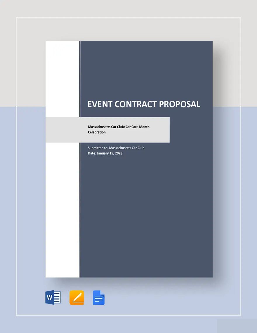 Event Contract Proposal Template