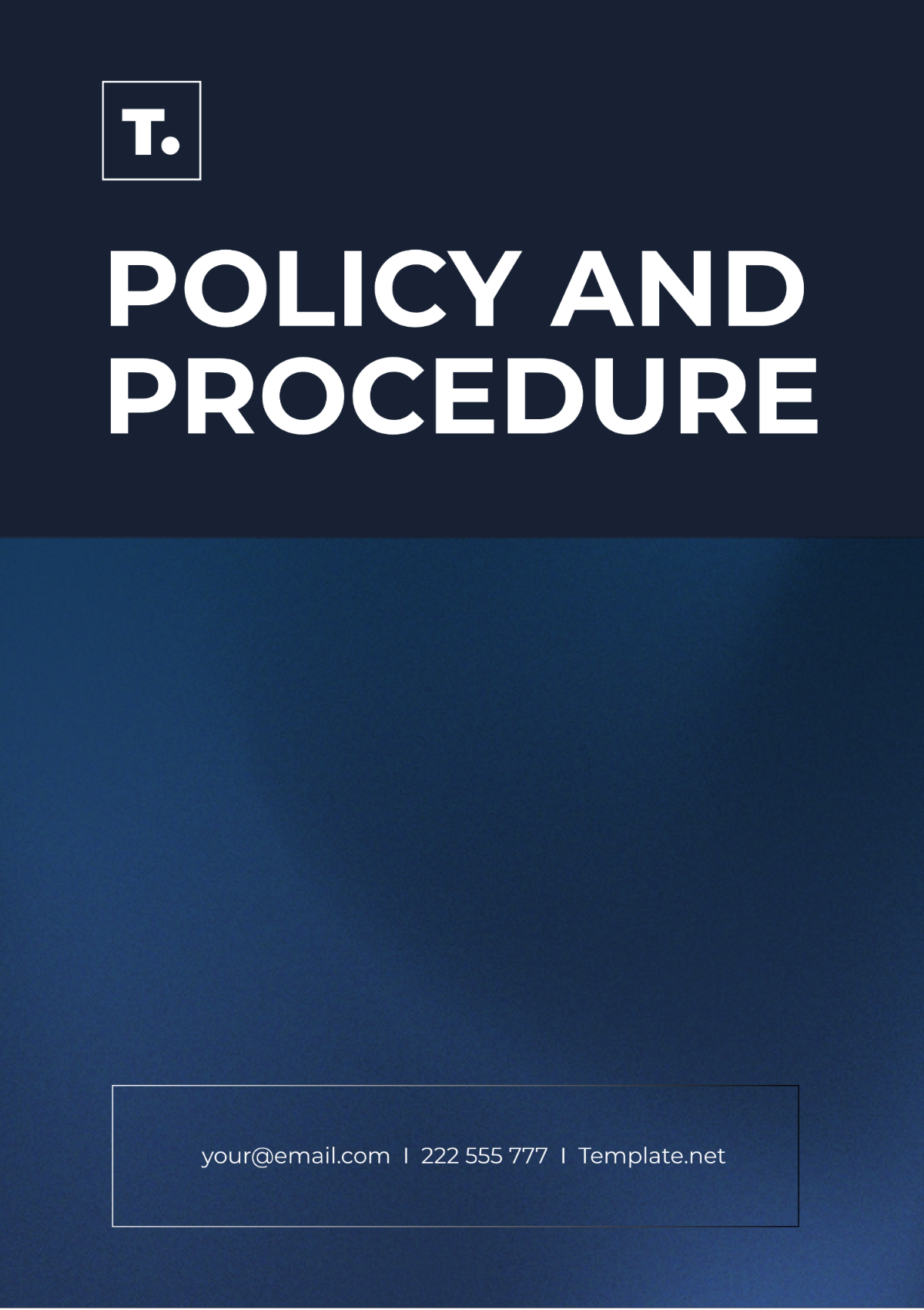 Free Policy And Procedure Template