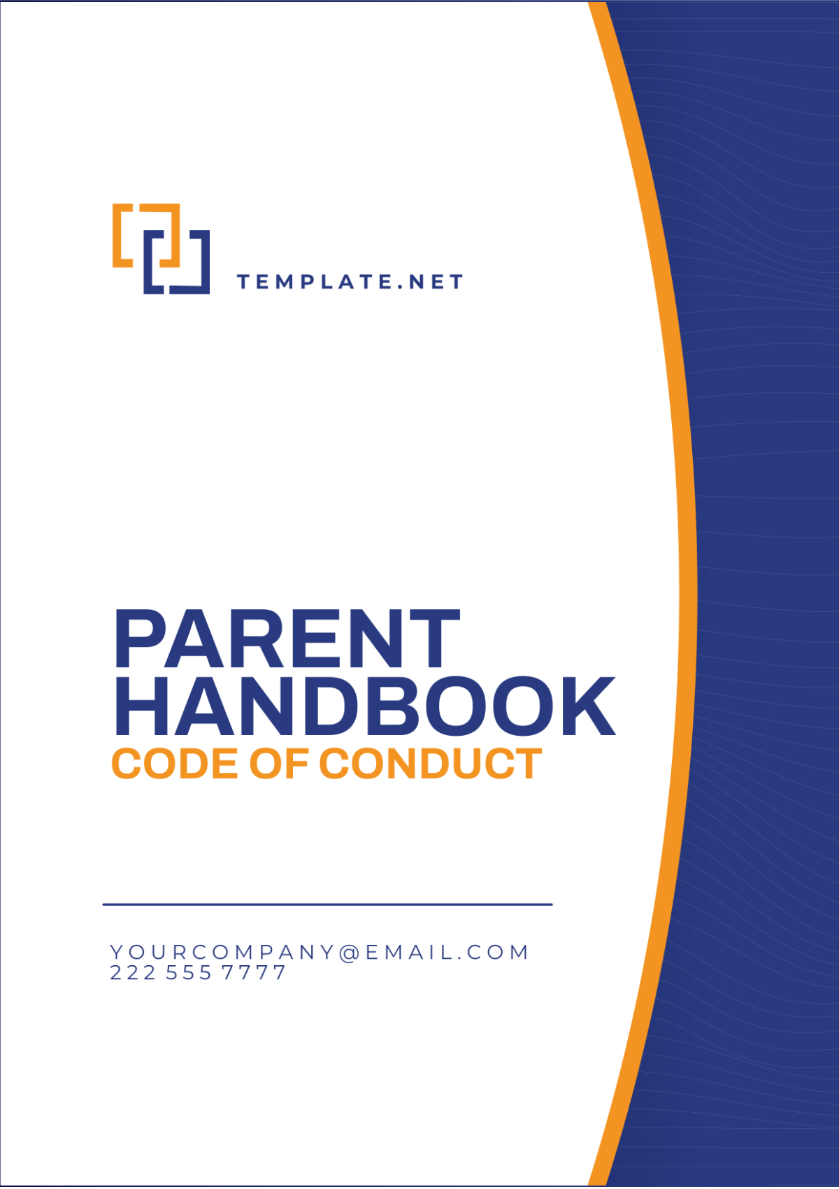 Parent Handbook Code of Conduct Template