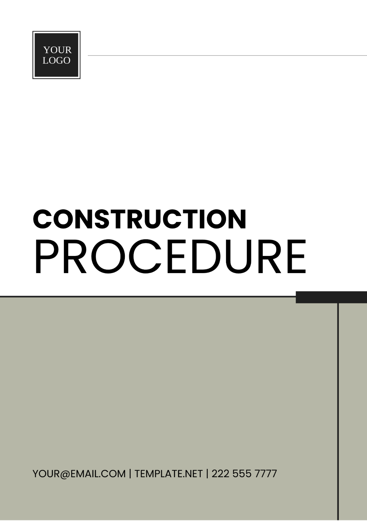 Free Construction Procedure Template