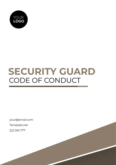 Free Security Guard Code of Conduct Template to Edit Online