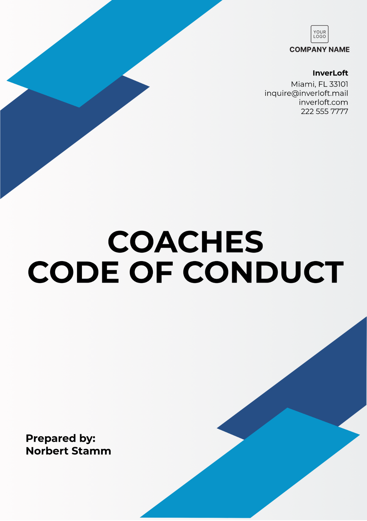 Coaches Code of Conduct Template