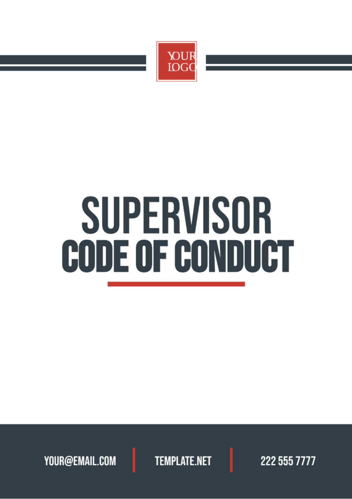 Supervisor Code of Conduct Template