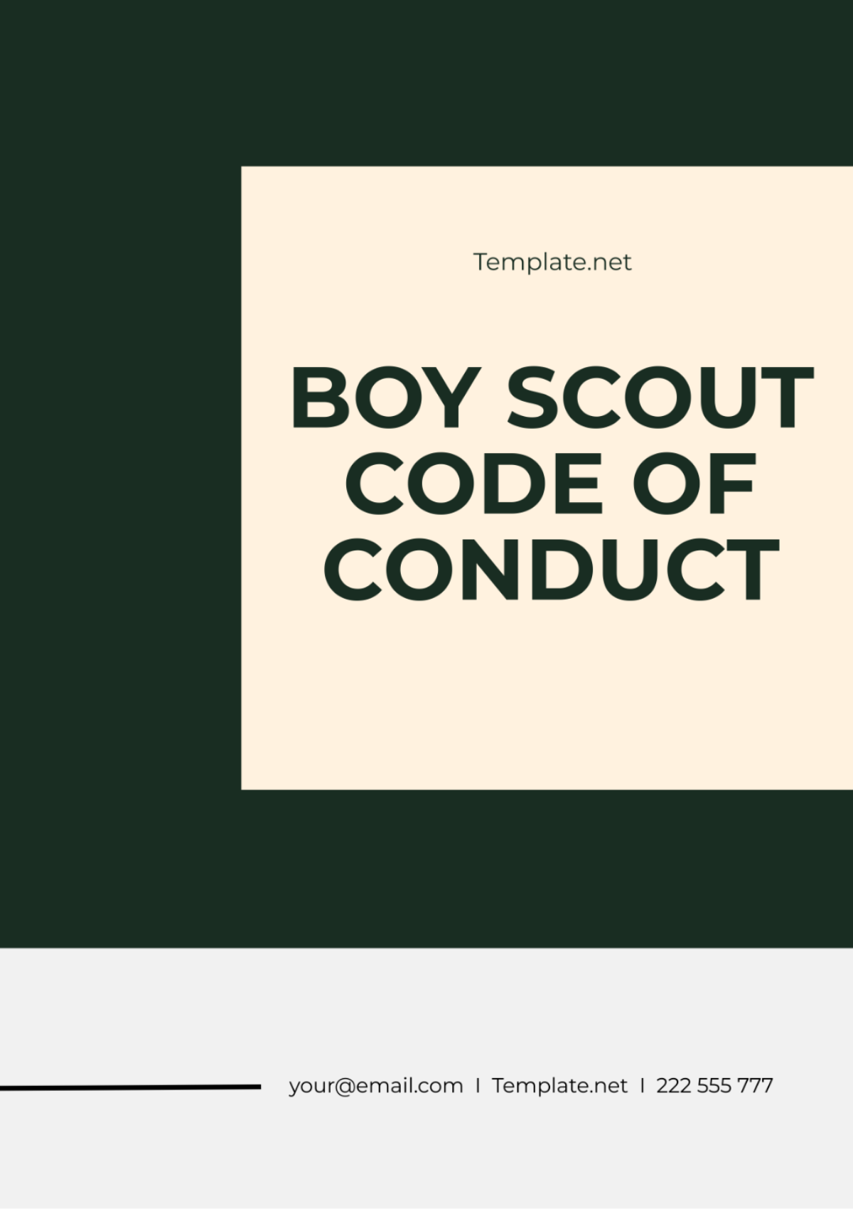 Boy Scout Code of Conduct Template