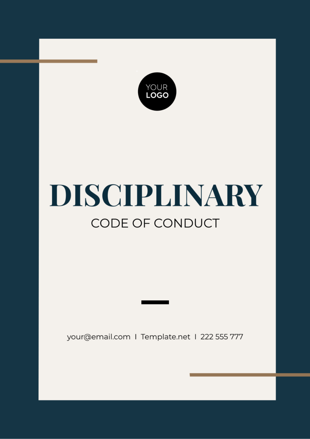 Disciplinary Code of Conduct Template