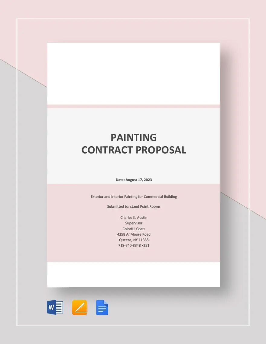 Painting Contract Proposal Template