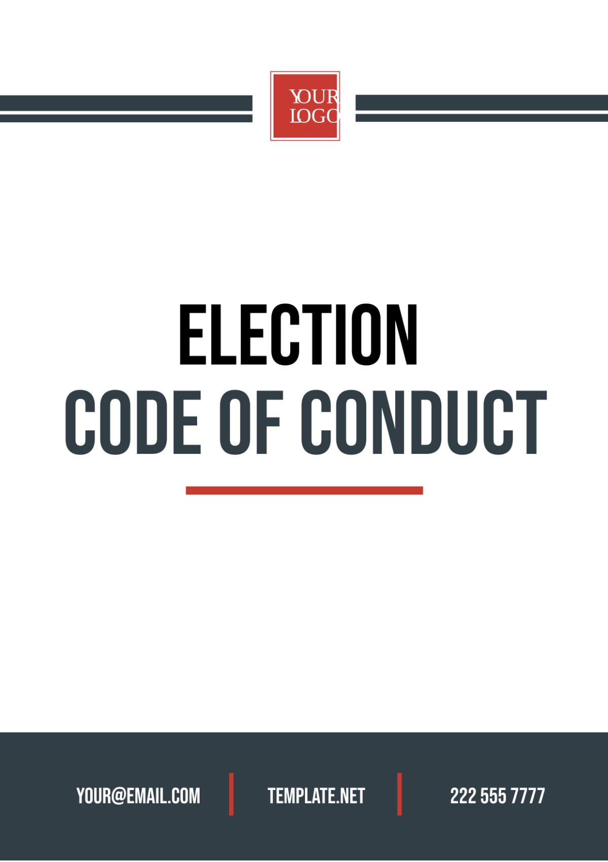 Election Code of Conduct Template