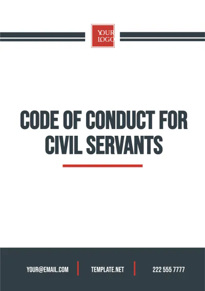Free Code of Conduct for Civil Servants Template to Edit Online
