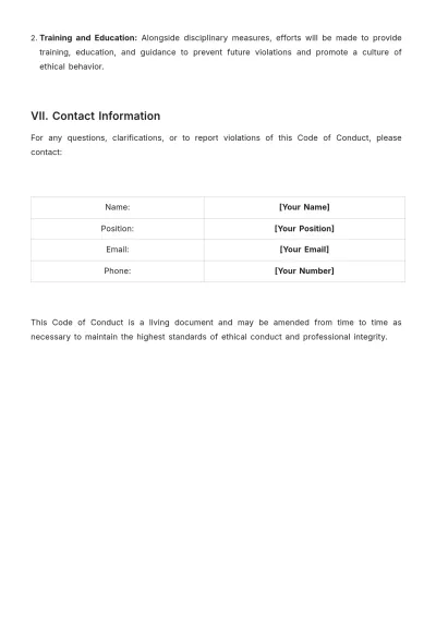 Free Code of Conduct for Civil Servants Template to Edit Online