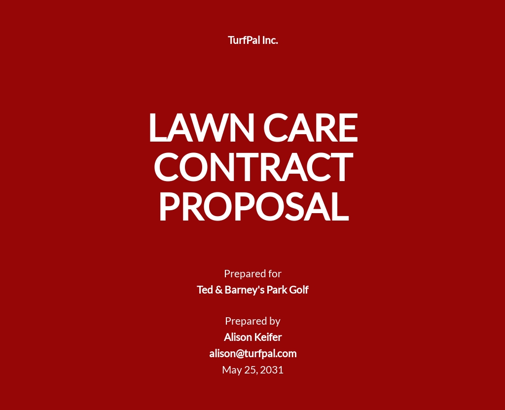 FREE Landscaping Proposal Templates in PDF | Template.net