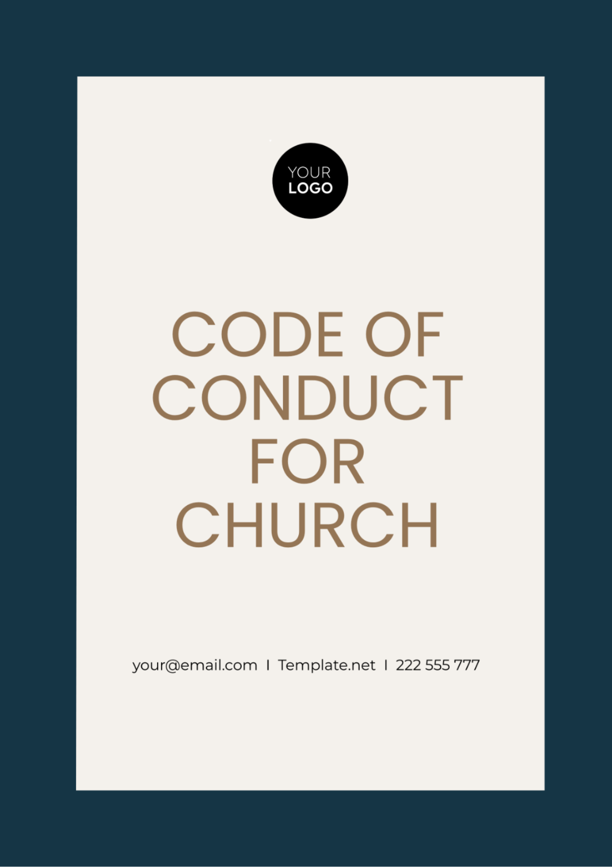 Code of Conduct for Church Template