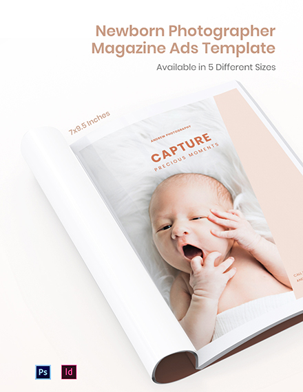 Newborn Photographer Magazine Ads