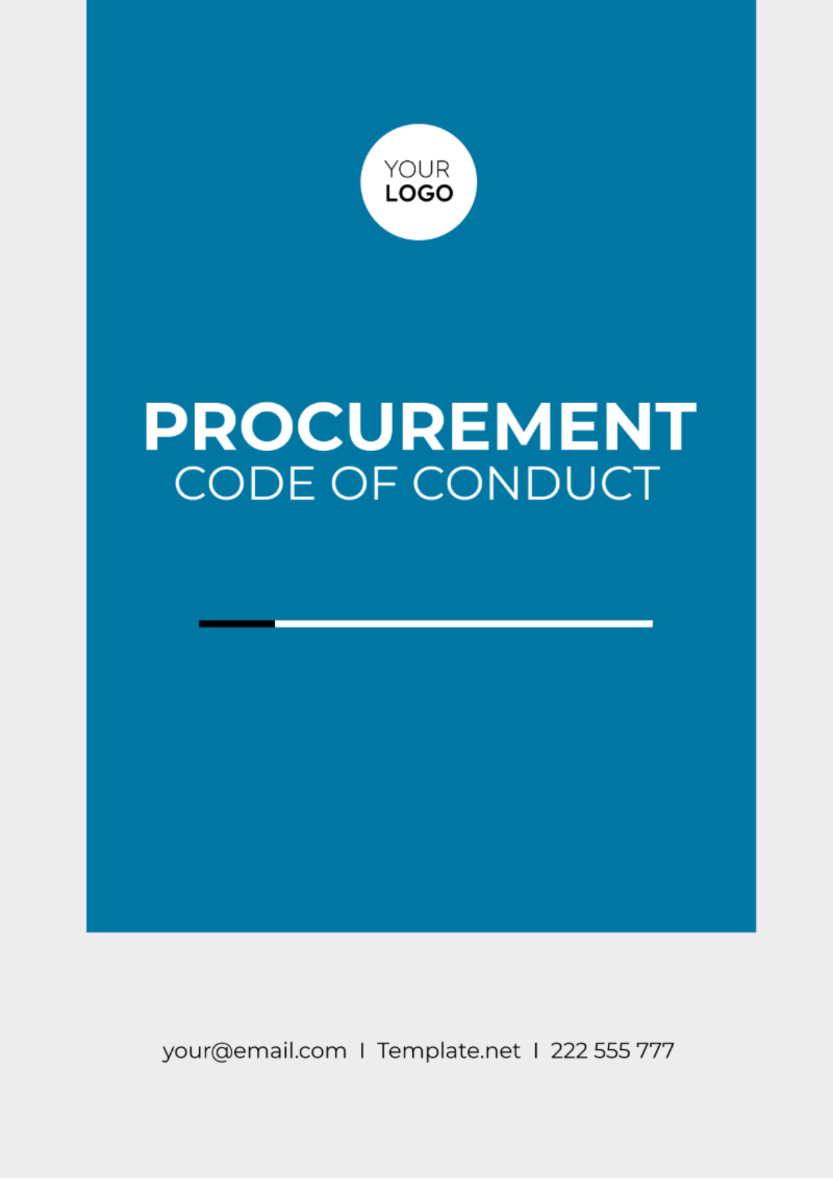 Procurement Code of Conduct Template