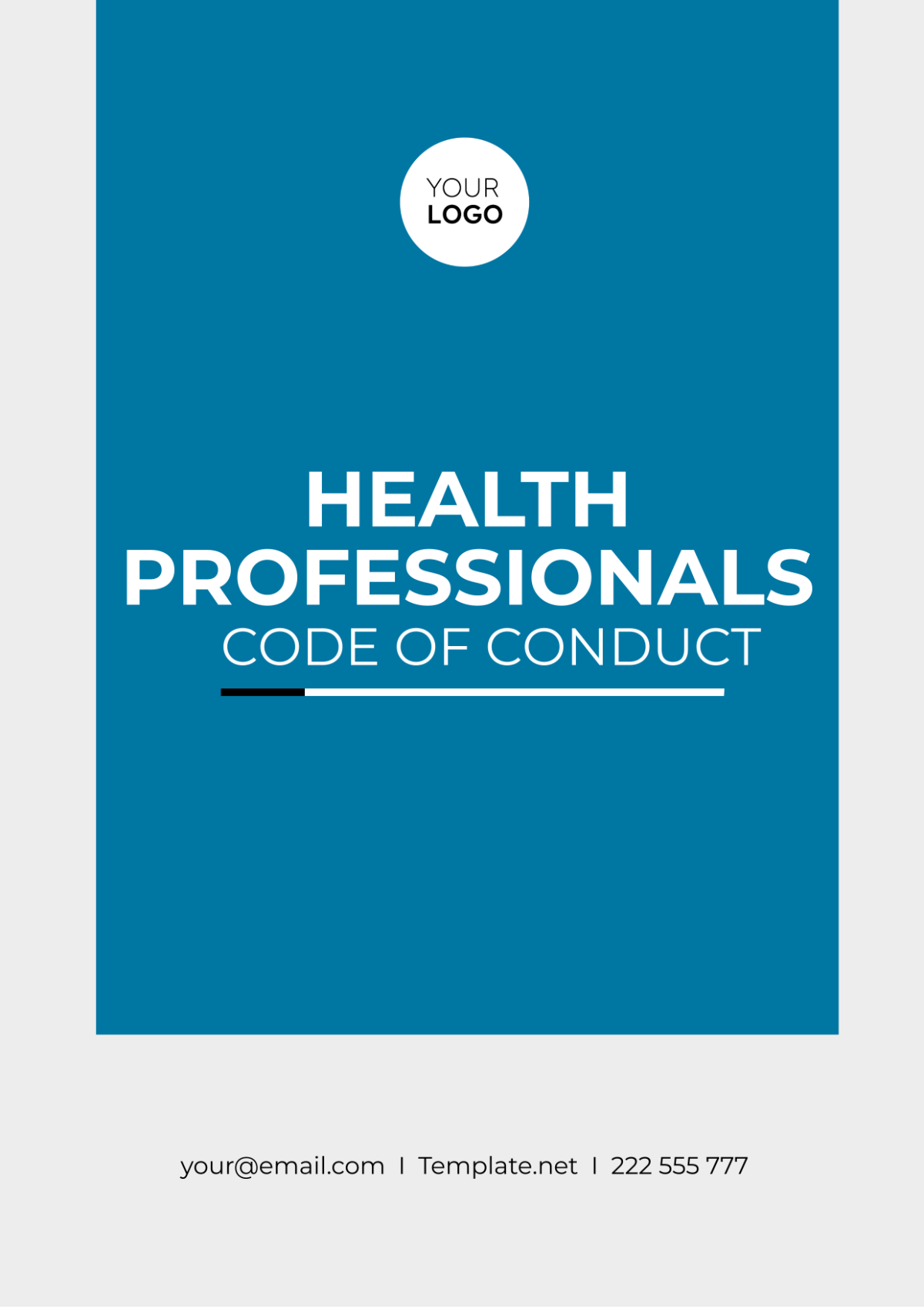 Free Code of Conduct for Health Professionals Template