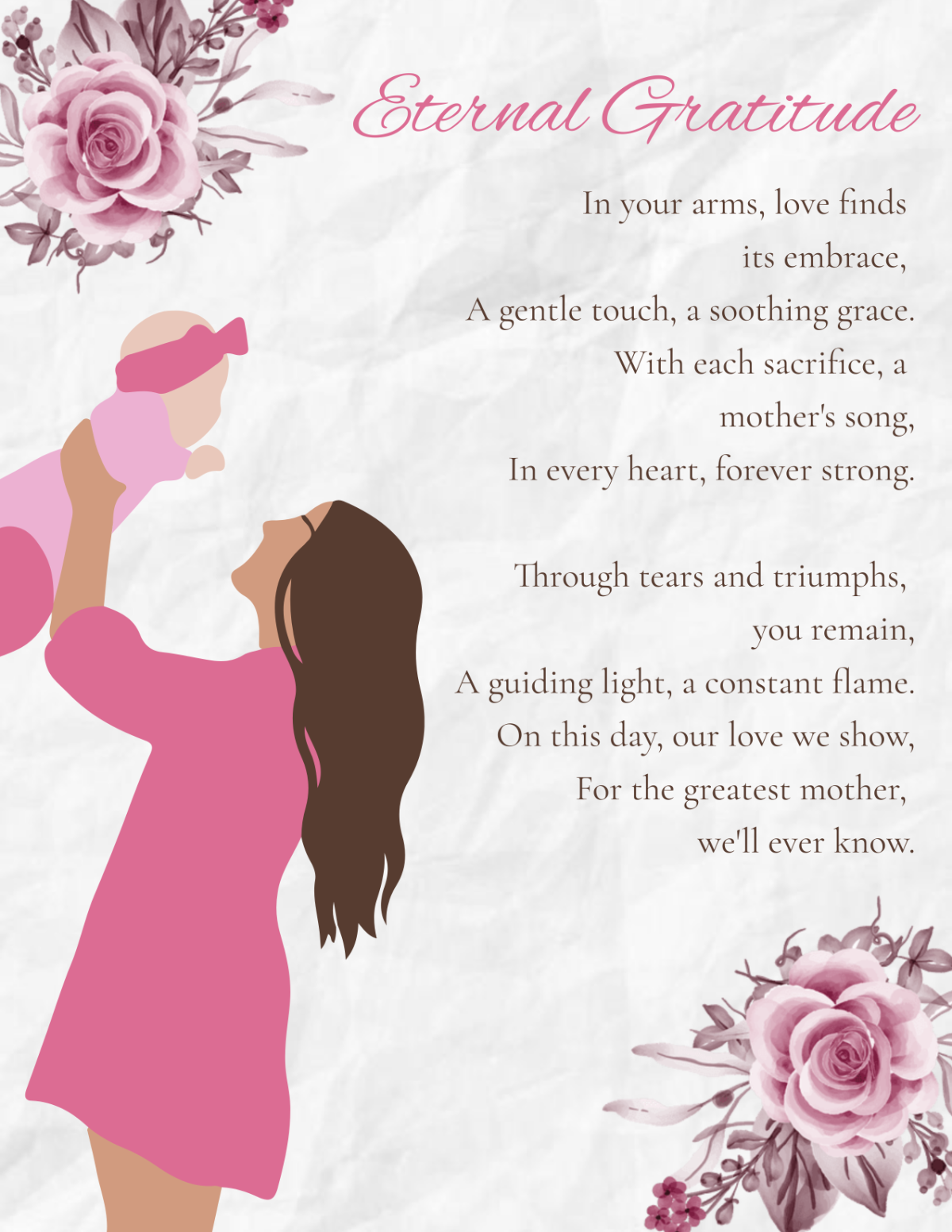 Mother's Day Poem Template