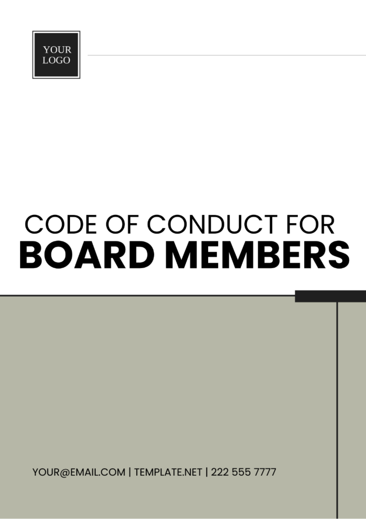 Code of Conduct for Board Members Template