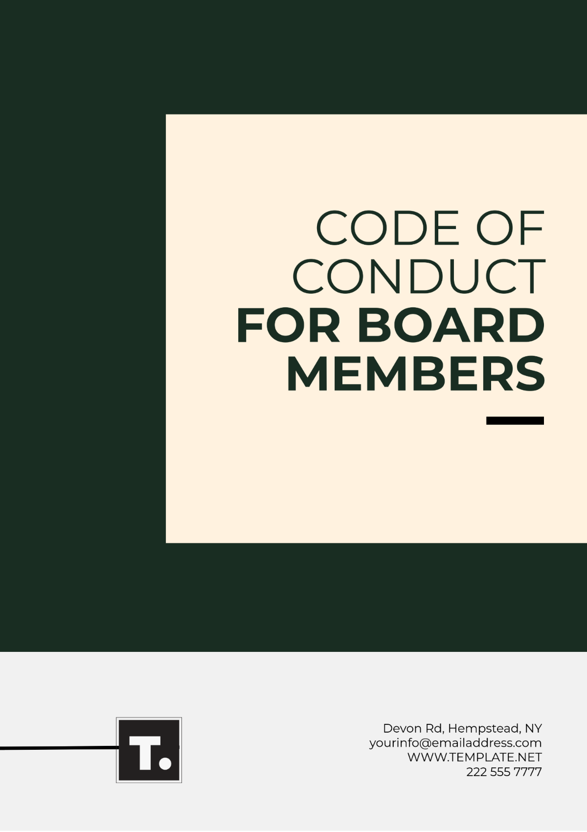 Code of Conduct for Board Members Template