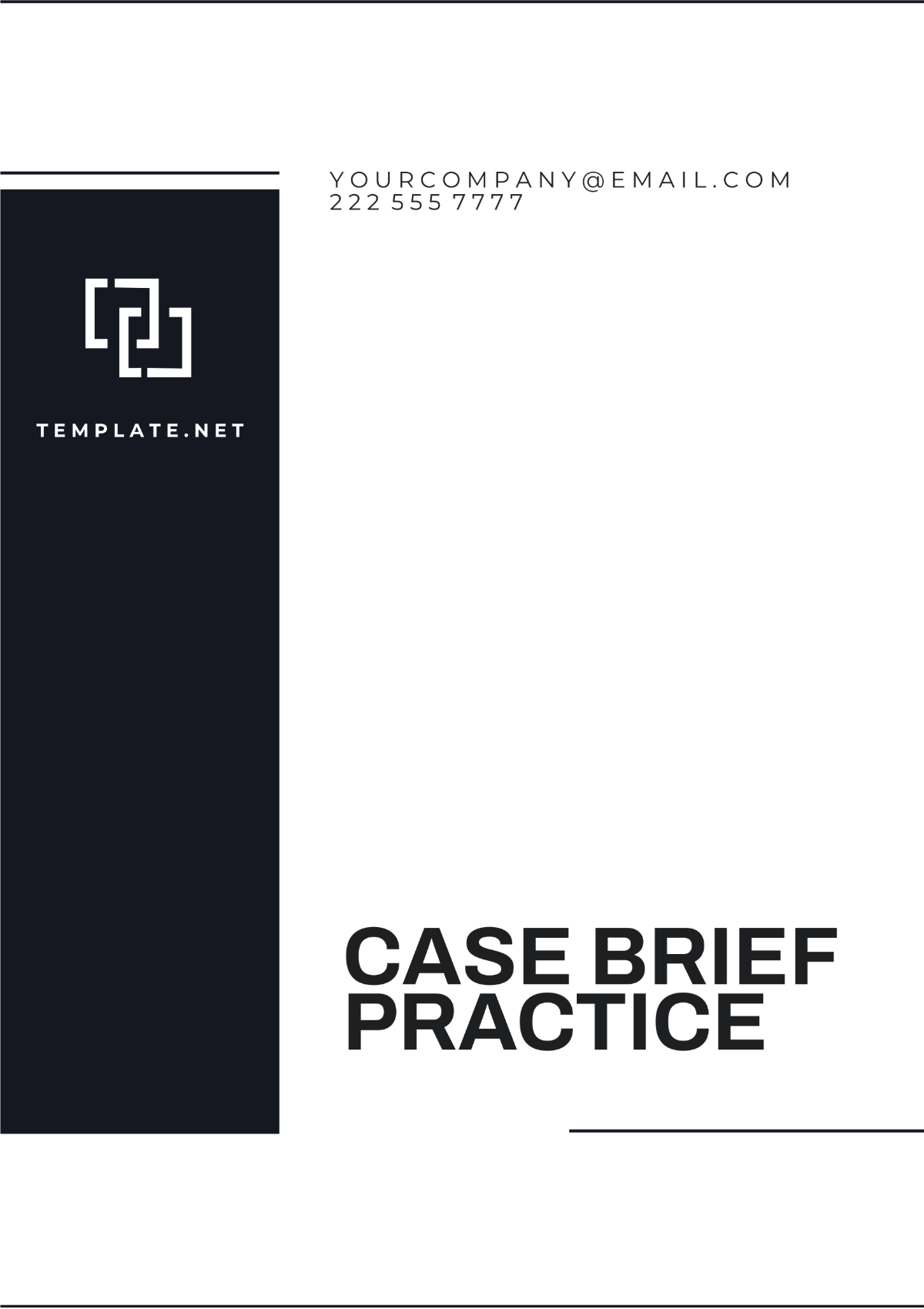 Free Case Brief Practice Template